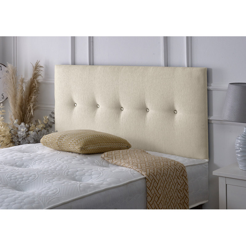 Upholstered Headboard, Super King (6'), Ivory Chenille