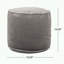 Pouf cylindrique gris étain