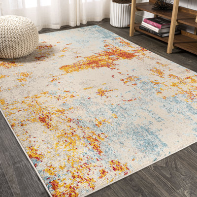Sunset Modern Abstract Orange/Multi Rug