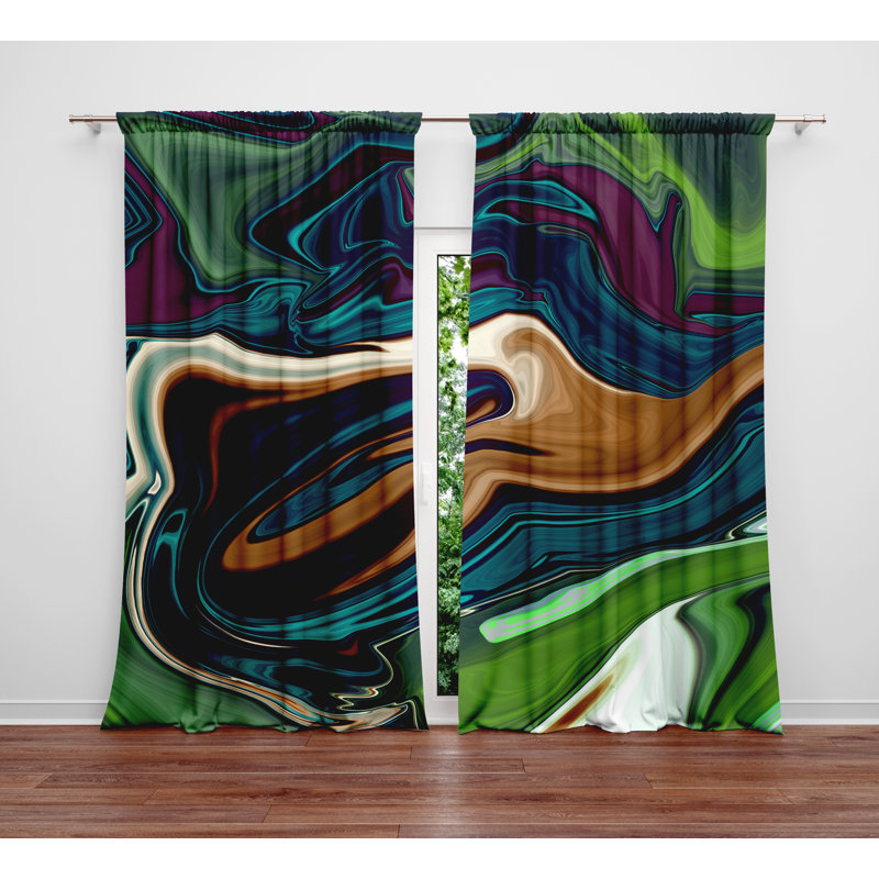 Semi Sheer Curtain Panel Pair, 56" W x 78" L