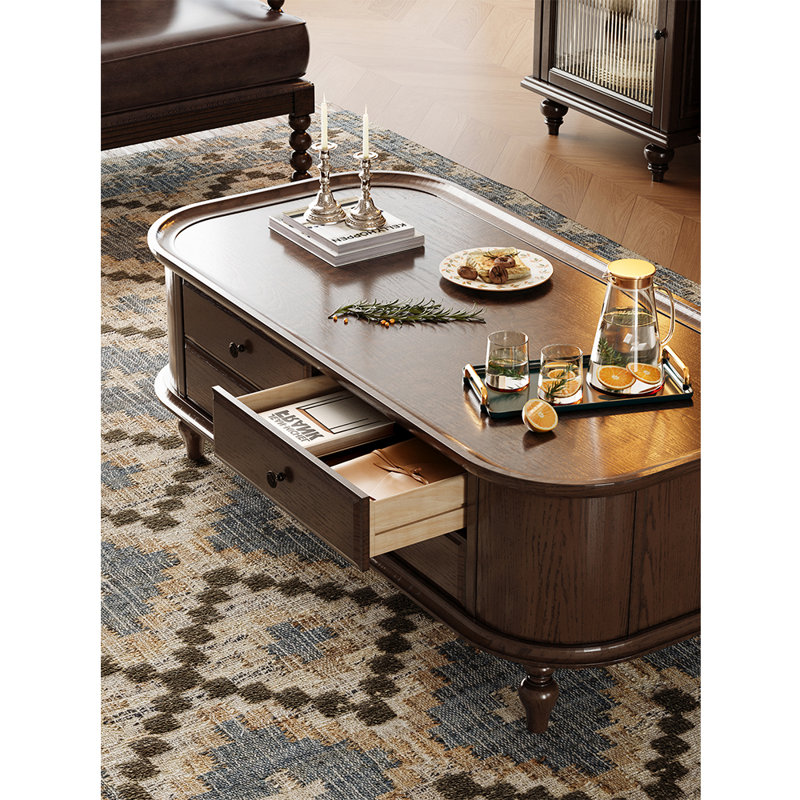 Table basse American Country, Marron foncé