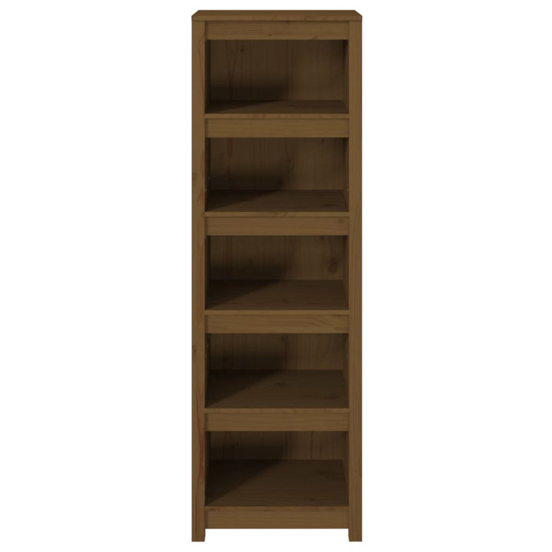 Shinn 154cm H Solid Wood Standard Bookcase, Brown, 154cm H x 50cm W x 35cm D