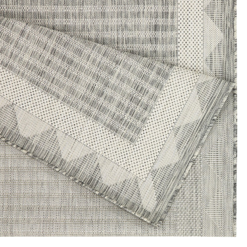 Area Rug In Silver 7 Ft. 10 In. X 3 - , Stain , For Indoor And Outdoor All Spaces, Rectangle 7'8" x 10'4"