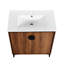 Meuble-lavabo de salle de bain 30 po en céramique, porte, armoire de rangement