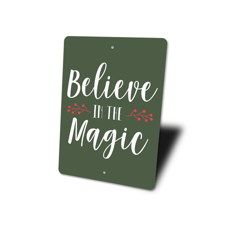 Enseigne Believe In Magic, H 18 po x l 12 po x P 0,06 po