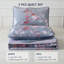 Ensemble de courtepointe 3 pièces en microfibre douce et légère à motif floral dégradé-122596214-122596216