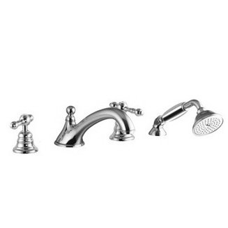 Epoque 2 Handle Deck Roman Tub Faucet with Diverter