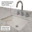 Meuble-lavabo simple blanc 48 po X P 22 po D, dessus en marbre de Carrare et ensemble de robinet-117825030