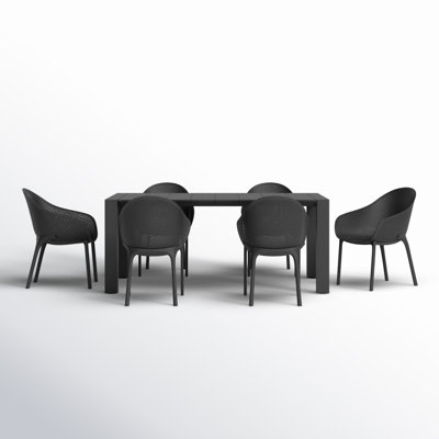 Farrah Rectangular 6 - Person 70" Long Dining Set