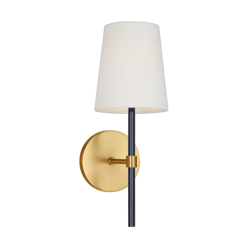 Monroe 1 - Light Armed Sconce, Burnished Brass NVY