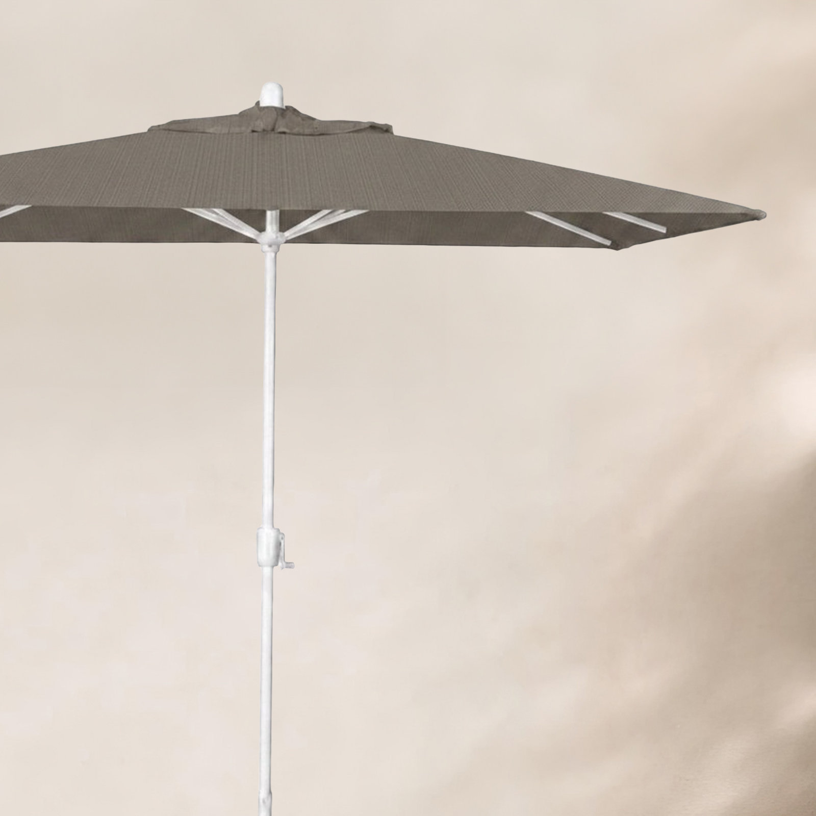 Olivier 9.7' Umbrella, White Sand, Spectrum Graphite Sunbrella® Plainweave