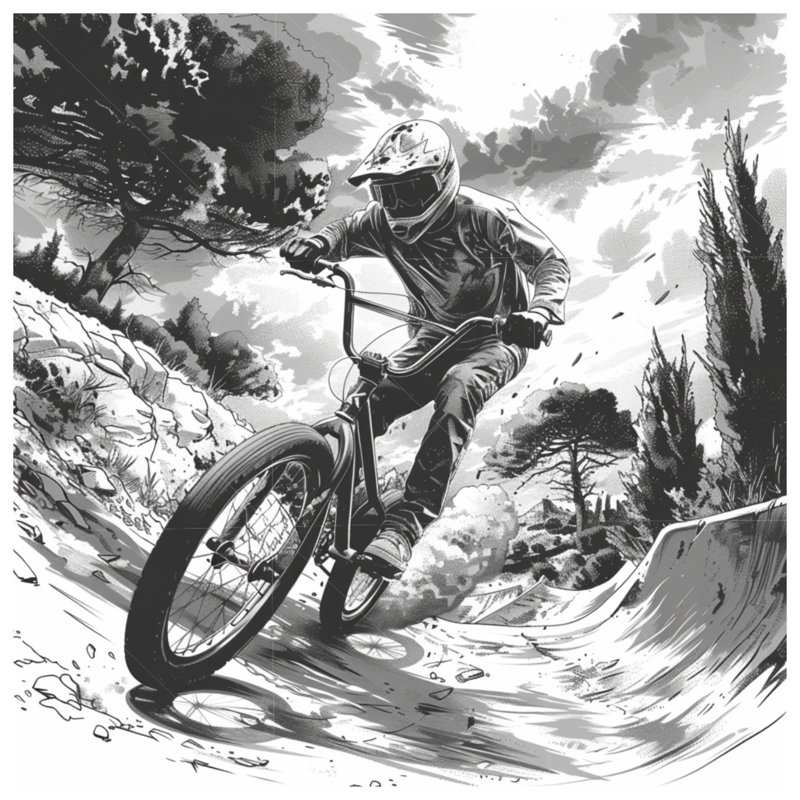 Tapisserie murale vélo - décoration murale sport, H 51 po x l 60 po avec 4 œillets