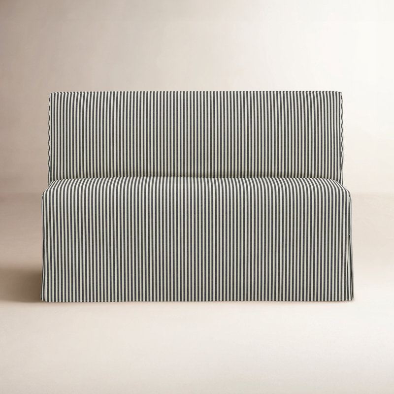 Stoffer Home x Cloth and Co. Lindy Upholstered Bench, Jane Stripe Carbon