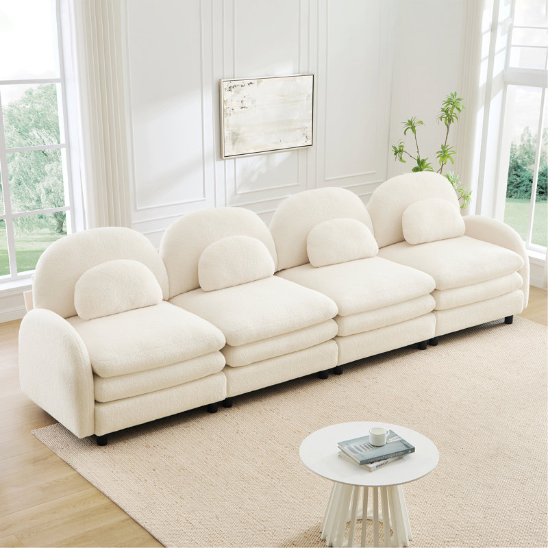 Canapé Teddy, Ourson blanc et beige