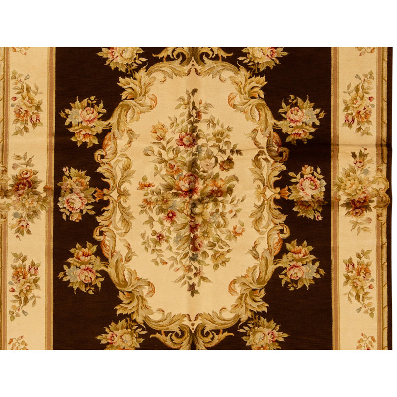 Handmade Silk and Wool Area Rug