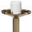Metal White Floor Lamp with Round Ribbed Shade