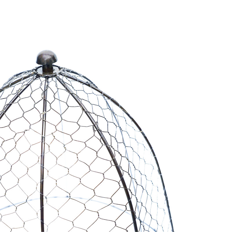 Netted Plant Protector, 48cm H x 36cm W x 14.17cm D, Zinc