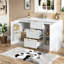 Modern Vanities(Must include both Vanity Cabinet  and Sink) with Storage, White MDF Bathroom Set