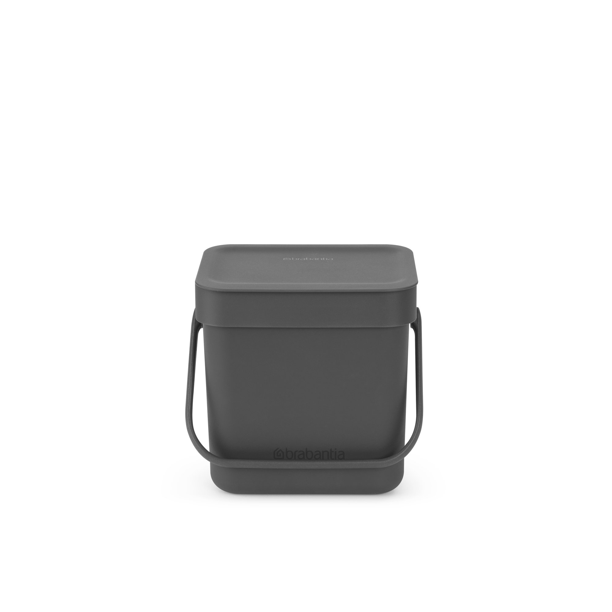 Brabantia Sort & Go 0.8 Gallon Plastic Odor Resistant Indoor Kitchen Composter, Gray