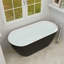 Baignoire de trempage autoportante L 59 po x l 29 po avec drain chromé double-64490093
