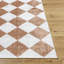 Machine Washable Modern Boho Diamond Rust Area Rug-2067408016