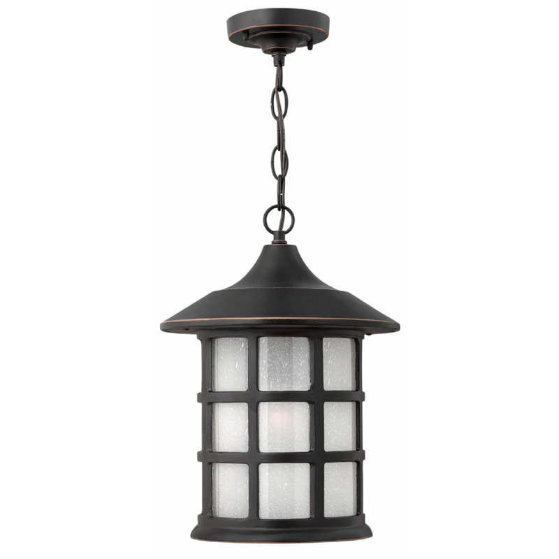 Freeport 1-Light Outdoor Hanging Lantern, Oil Rubbed Bronze, Incandescent