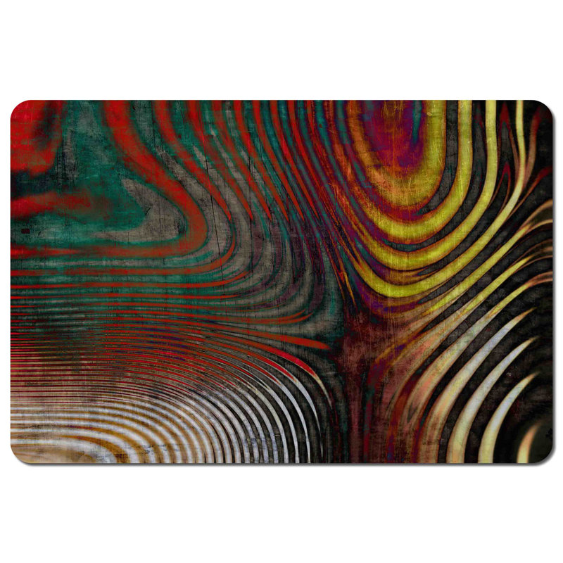 Galesville Polyester, Wood Abstract Rectangle Placemat