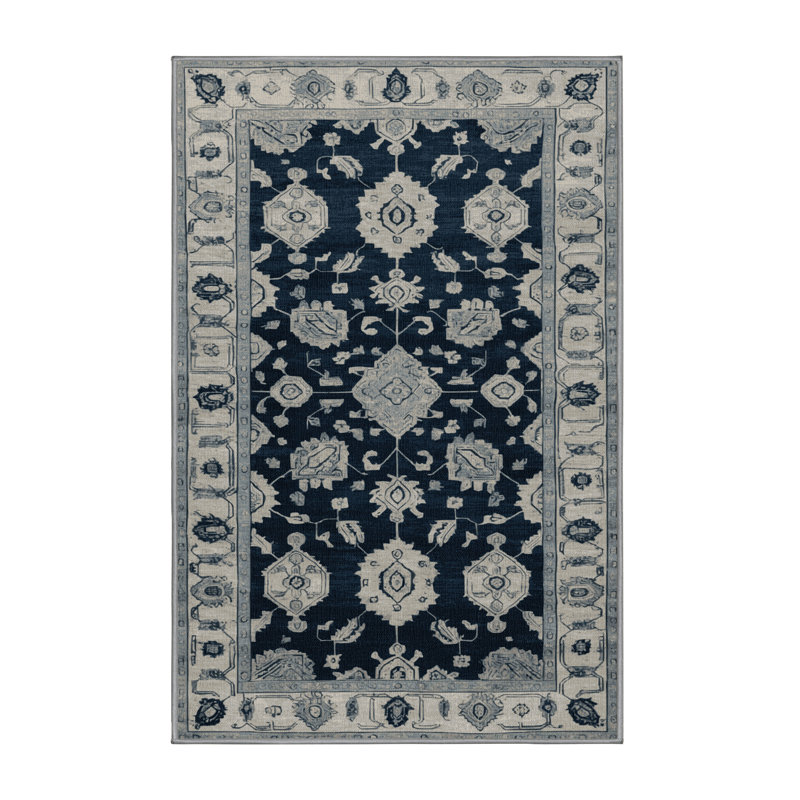 Tapis gris lavable à la machine, Rectangle 7 pi x 10 pi