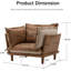 Fauteuil d'appoint 43 po en cuir chenille-1445232949