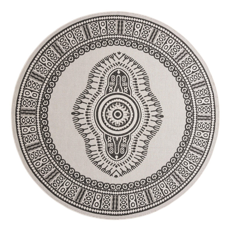 Oriental Indoor / Outdoor Rug, Round 10'