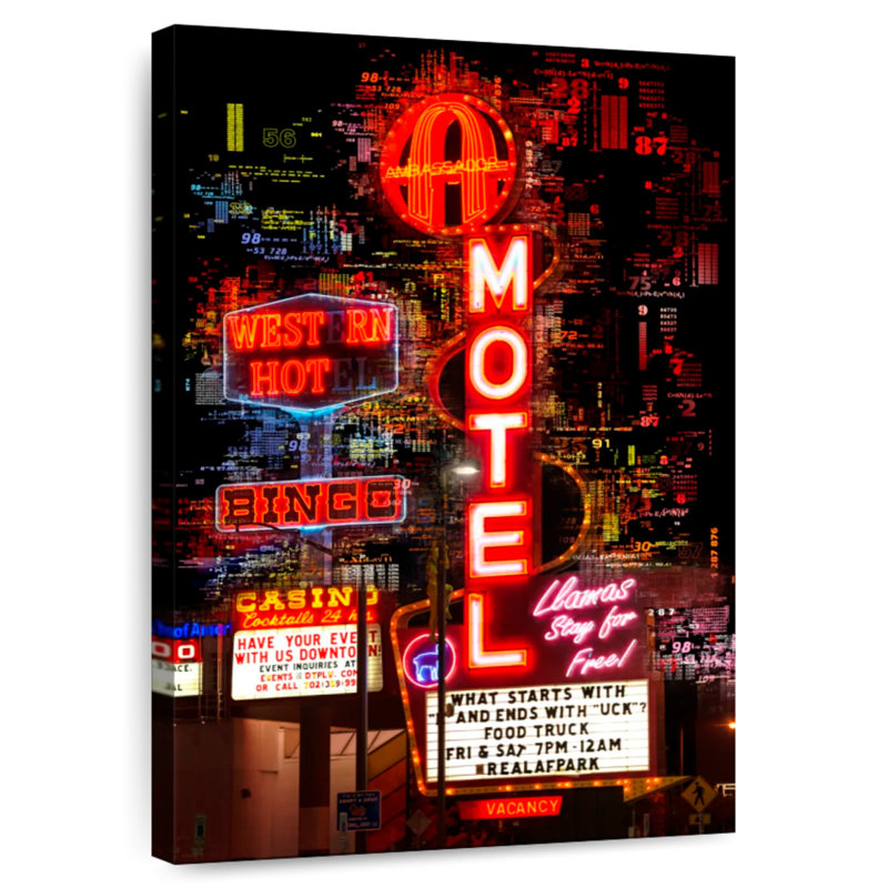 Sireci Las Vegas Bingo Motel, 39" H x 26" W