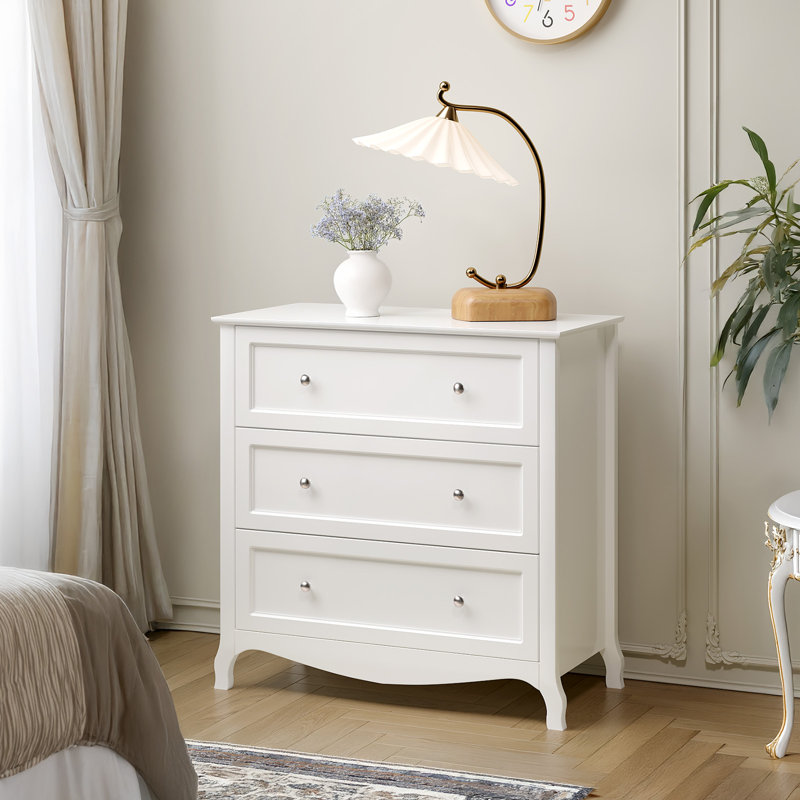White 3 Drawer Chest