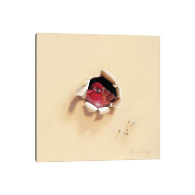 Bird En Rouge by Camille Engel - Wrapped Canvas Painting