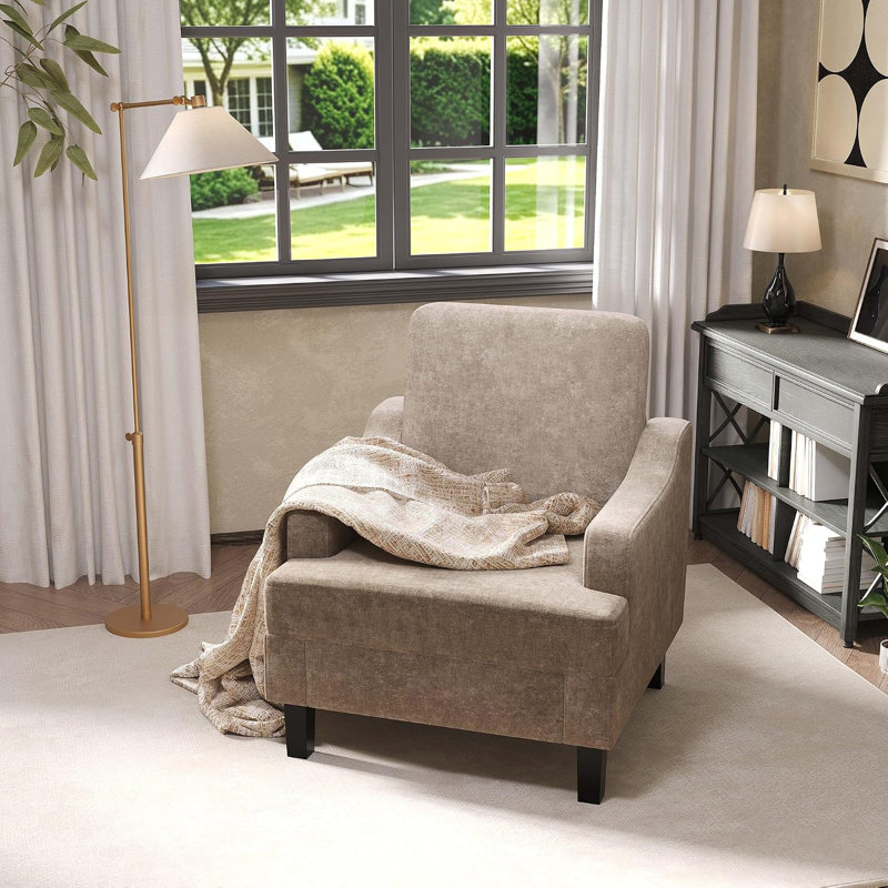 Fauteuil Chenille, Tan Chenille, 1