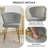 Velvet Upholstered Vanity Accent Chair with Gold Metal Legs-1921198077