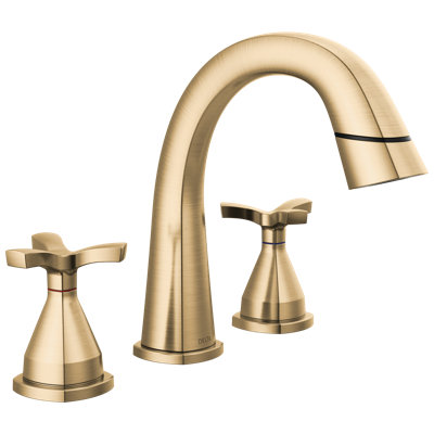 Stryke 3-Hole Widespread Pull Out Sprayer Bathroom Faucet, 2-Handle Bathroom Sink Faucet