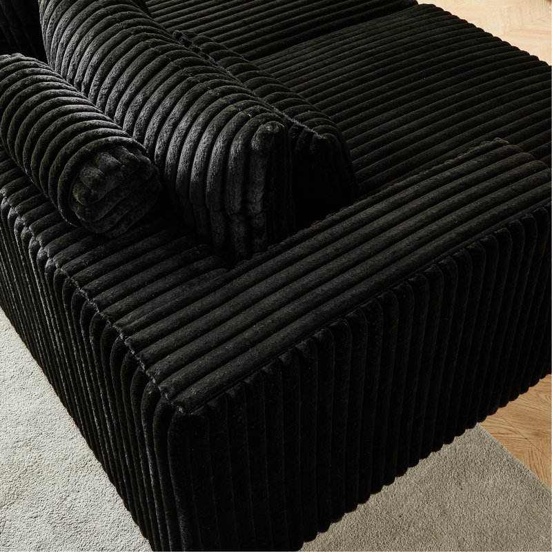 Méridienne modulaire surdimensionnée de 87 po avec fonction inclinable, fauteuil-lit moderne moelleux, sans assemblage, lit confortable pour salon, chambre à coucher, chambre à coucher