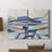 Blue Tectonic Movement I-Premium Gallery Wrapped Canvas -Ready to Hang