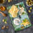 Ambesonne Tropical Tempered Glass Cutting Board Frame Style Palm Trees Multicolor