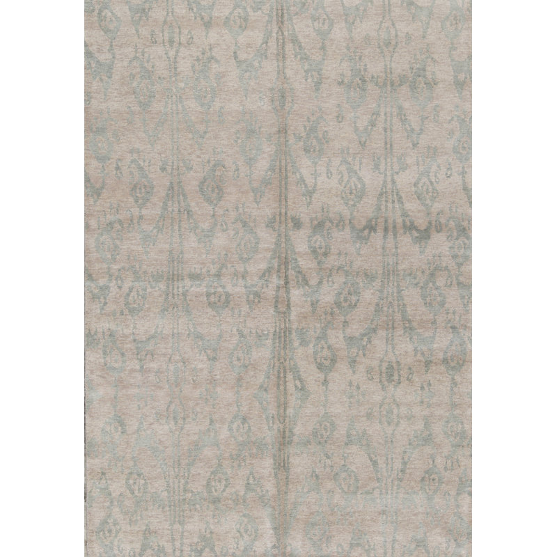 Tapis gris de haute qualité noué à la main