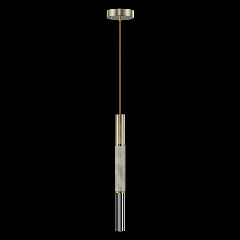 Antonia 1 - Light LED Pendant, Standard Soft Gold Leaf/Brass