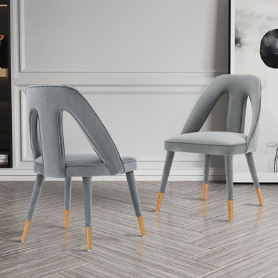 Chaise d'appoint en velours Neda