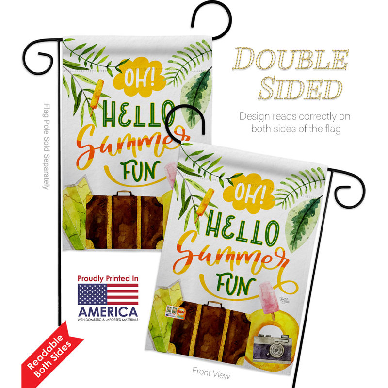 Double Sided Polyester Garden Flag, 18.5" H x 13" W