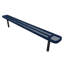 Banc en bois texturé bourgogne, perforé, 2,44 m, sans dossier, à encastrer-1392645818-1392645819