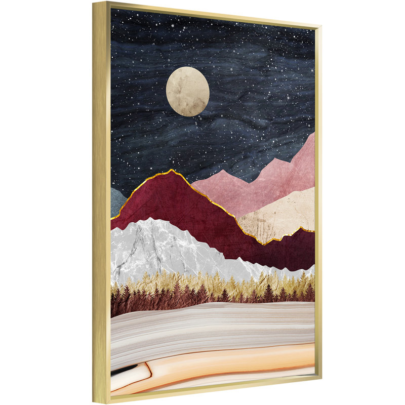 Nature, impression d'art mural, Or, H 24 po x l 16 po x P 1,6 po