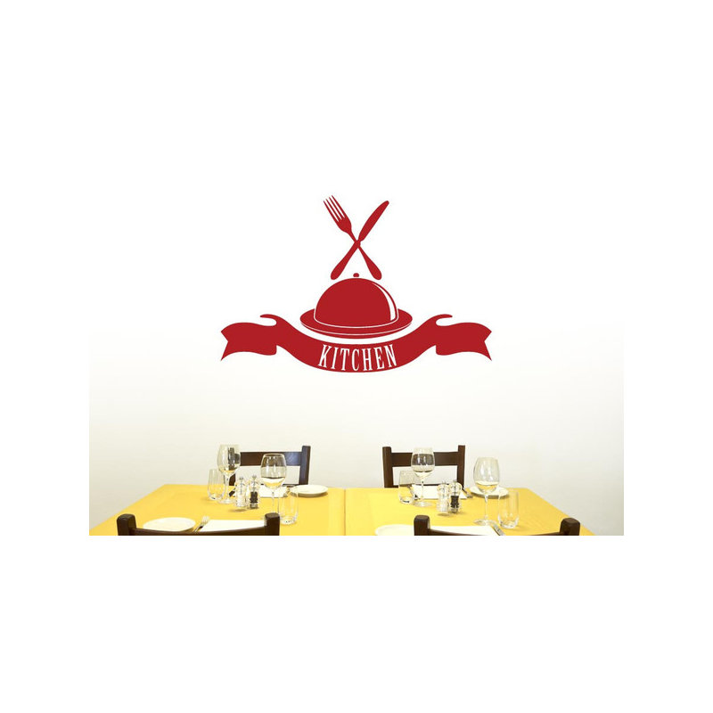 Food & Beverage Wall Decal, Large, Dark Red