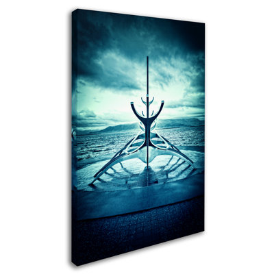 Fadel Viking Ship by Philippe Sainte-Laudy Photographic Print on Wrapped Canvas
