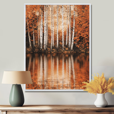 Bouleau, art mural, toile d'automne, Zeiter