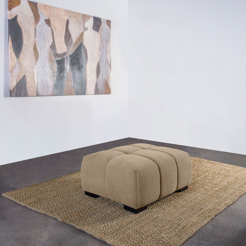Octavia Upholstered Rectangular Ottoman Camel, Camel