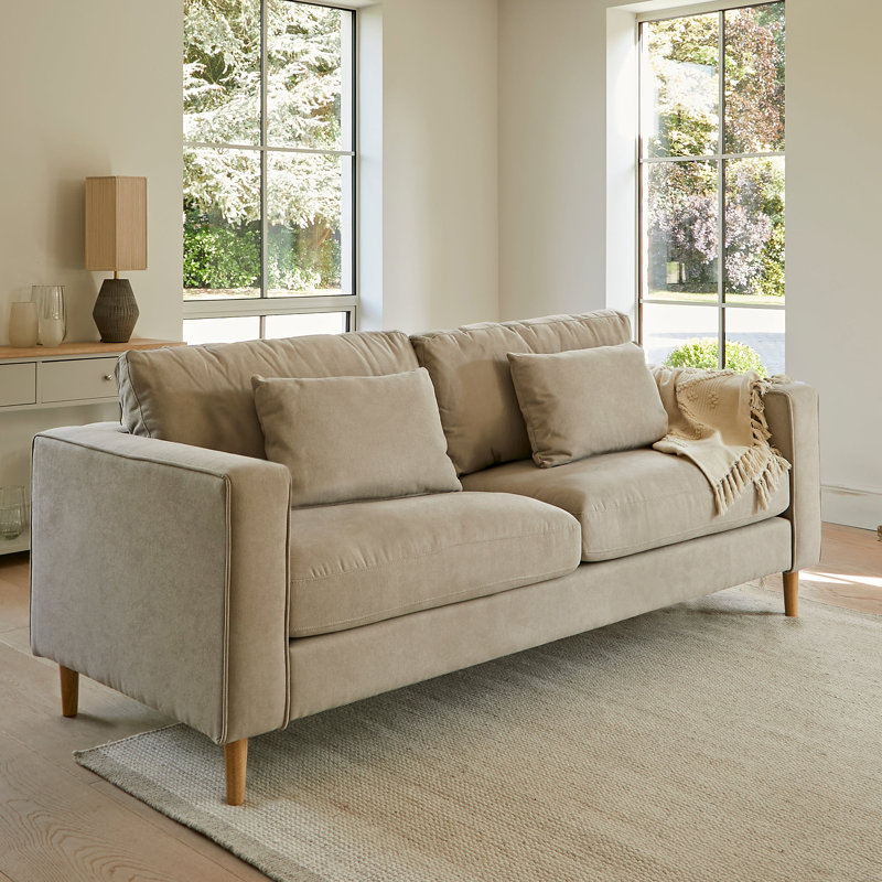 Floresville Sofa, 2 Seater, Soft Beige, Pale Oak